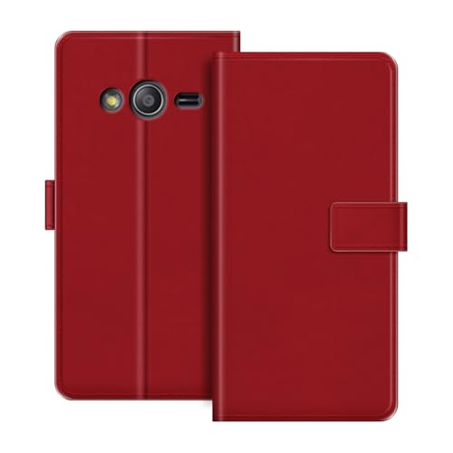 ESACMOT Étui Portefeuille en Cuir Compatible avec Samsung Galaxy Ace 4 Coque à Rabat avec Porte-Cartes et Support, Fermeture Magnétique, Étui Folio...