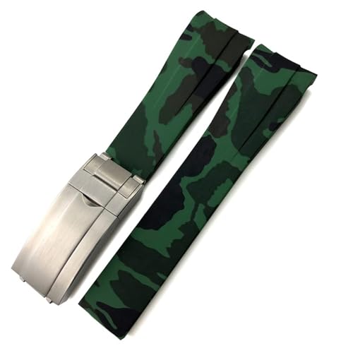 Sangle de montre verte silicone 20 mm 21 mm bracelet caoutchouc pour explorateur