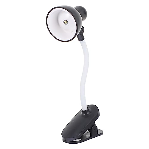 Angoily 1 Pc lámpara de escritorio cuello de cisne recargable luz de abrazadera condujo lampara de mesa led lampara led mesa mini lámpara de libro luces de escritorio flexibles AbS Black