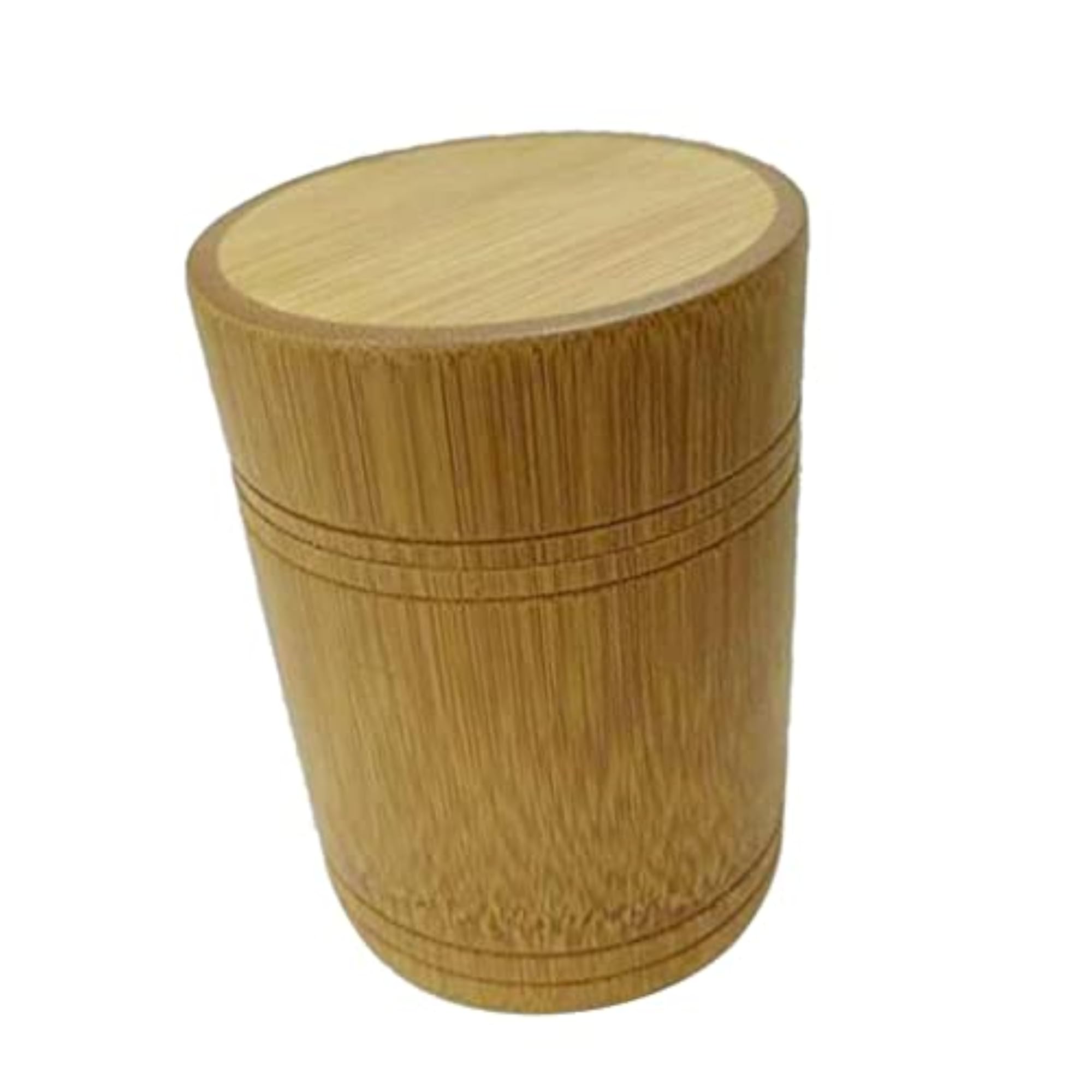 Bamboo Storage Bottles Kitchen Tea Container Jar Cans Case Organizer Round B