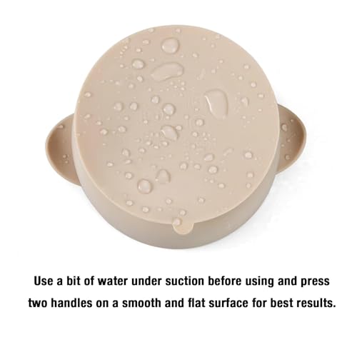 Image of PandaEar 3 Pack Baby Bowls with Suction| Stay Put Silicone Food Bowl for Babies Kids Toddlers Infants| Food Grade Soft Safe BPA-Free Silicone (Brown Grey Tan)