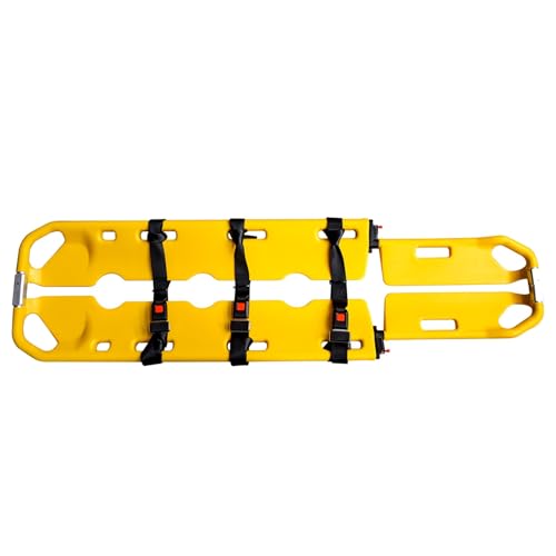 LINE2design Scoop Stretcher - EMS Medical Folding Stretcher 400lb Load Capacity Emergency Portable Travel Size Patient Transport Adjustable Lightweight Immobilization Board - Yellow - Thumbnail 2