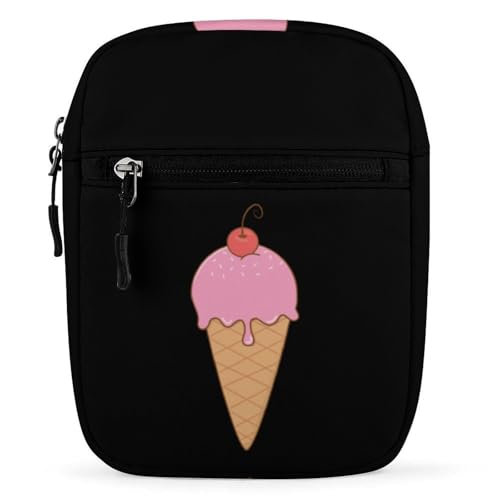 Cherry Ice Cream Mini Crossbody Bag Anti-Theft Side Shoulder Bags Messenger Bag Unisex