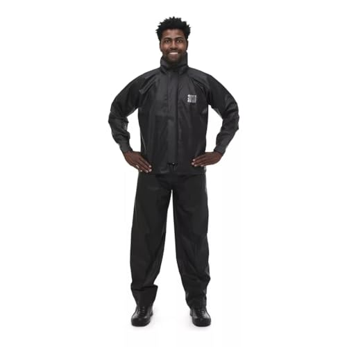 Capa de Chuva Pantaneiro Conjunto PVC Com Gola - Preto - G