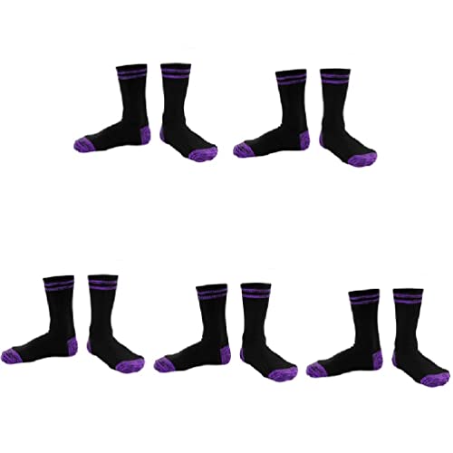 Men Women Harajuku Double Striped Crew Socks Ribbed Knit Combed Cotton Outdoor Sports Casual Street