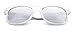 Colorful Retro Fashion Sunglasses - Translucent Clear Matte Frame - Color Mirrored Lenses - Clear & White