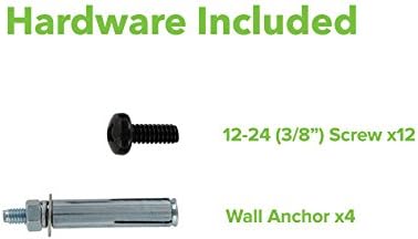 NavePoint 9U Open Frame Wall Mount Server Rack for 19"" Networking IT Equipment & A/V, 12-24 Threaded, Compatible with 2-Post Mounting, Black