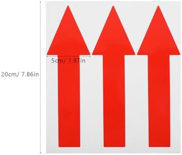 NUOBESTY 90 adet kırmızı ok uyarı çıkartması, kendinden yapışkanlı güvenlik uyarı levhaları, hava koşullarına dayanıklı, yön okları, iç ve dış mekanlar için, çıkarılabilir zemin ve duvar işaretleri - Görsel 2