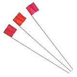 IRWIN Marking Flags, 2.5-Inch x 3.5-Inch x 21-Inch, Red, 100-Pack (2034207)