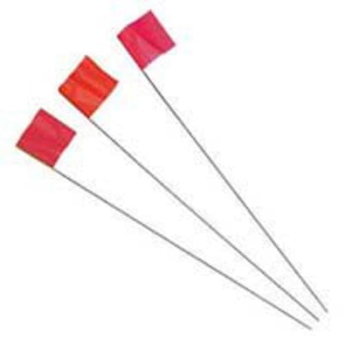 IRWIN Marking Flags, 2.5-Inch x 3.5-Inch x 21-Inch, Red, 100-Pack (2034207)