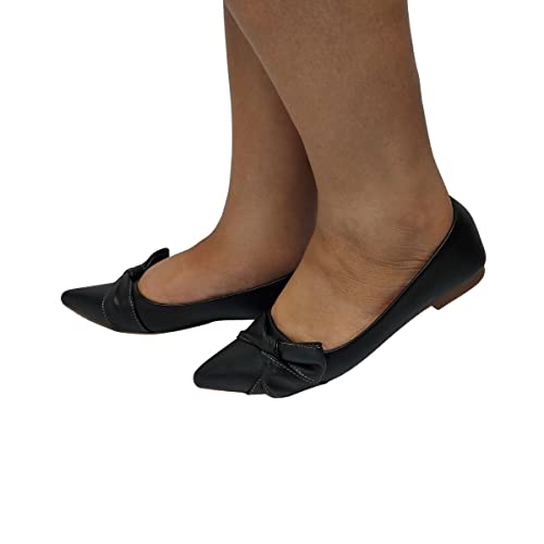 Sapatilha Feminina Preta Bico Fino Confort Tamanho:36