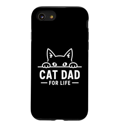 Funny Pet Father Owner Cat Dad For Life �X�}�z�P�[�X iPhone SE (2020) / 7 / 8 �p