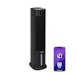 Klarstein Rafraichisseur d'Air Mobile 5 en 1, Refroidisseur d'Air par Evaporation, Humidificateur, Ventilateur, Ioniseur, Climatiseur Mobile Sans Évacuation, APP, Mode Nuit, 80W, Débit d'Air 462m³/h