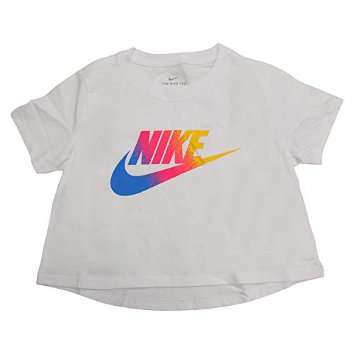 Nike Kids G NSW TEE Stmt Crop T-Shirt - White, Small