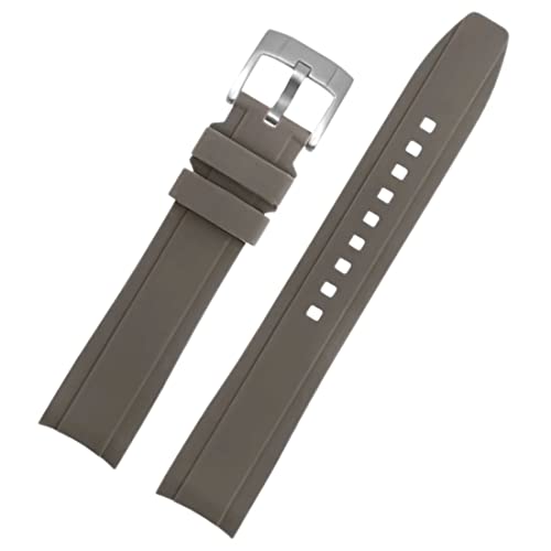 Strapseeker Dexter Top Grade Silicone Curved Lug End Watch Strap- Watch Bands For Men & Women -Waterproof Rubber Bracelet for Sports & Dive Watches-Replacement for Tudor, Omega & Seiko Watches Black,