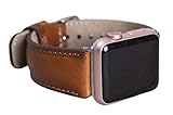 Genuine Leather Burnished Tan Band for Apple Watch Series 1-11 & SE 1-3 & Ultra 1-3