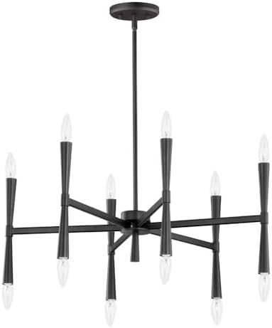 Maxim Rome - 12 Light Chandelier-Black Finish