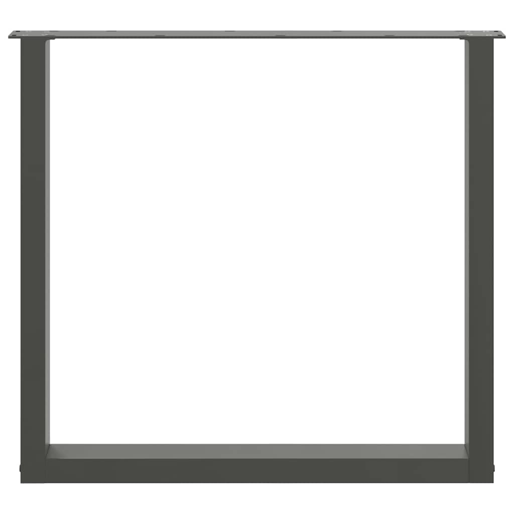 Gambe da Tavolo per Tavolino e Panca, Supporti per Mobili in Metallo a Forma di U con Livellatori Regolabili, Staffe Preforate e Viti per Progetti Fai da Te (90 x (72-73) cm)