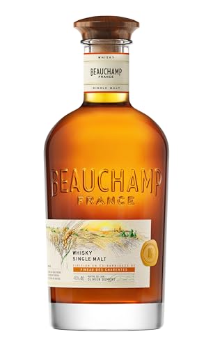 BEAUCHAMP - Whisky Single Malt – Médaille d’or au World Whiskies Awards 2024 - Whisky Français - Origine : France - 46% Alcool - Bouteille 70 cl