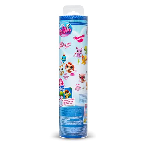 BANDAI Littlest Pet Shop Lot de 3 Animaux de Compagnie LPS Island Vibe, têtes Mobiles, génération 7, Animaux de Compagnie du #35 au #42, pour Enfants de 4 Ans et...
