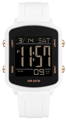 Montre numérique findtime rectangulaire étanche : finie l'illisibilité la nuit
