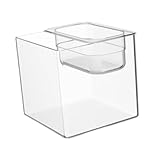 Fonowx Pequeño Bebedero Irrompible para Gatos, Ideal para Microacuarios. Cubo Decorativo 2 en 1 Que También Sirve como Pecera, Medio tazón