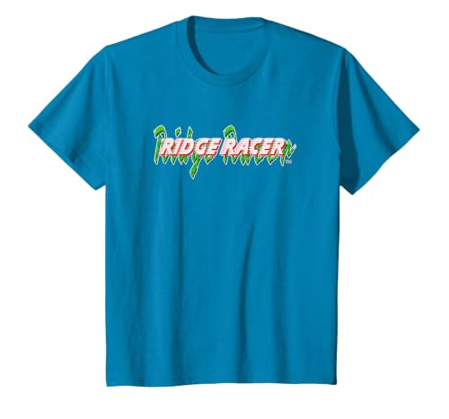 【NAMCO Legendary】 Ridge Racer 001 T-Shirt, Youth, Sapphire Blue, X-Small