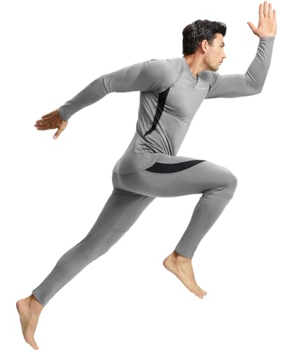Image of romision Thermal Underwear for Men Stretch Fit, Fleece Base Layer Top & Bottom Set, Insulated Long Johns for Cold Weather Hunting