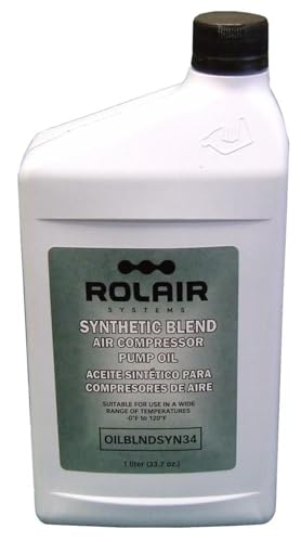 Rolair 34 Oz (Bottle) All-Weather Synthetic-Blend Air Compressor Oil