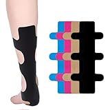 Hanaoops 8 Stück Kinesiotapes für Achillessehne Bandage Vorgeschnitten Kinesiologie Tape für Fersensehne Wasserfestes Elastisches Physio Tape Muskelzerrungen Vorzubeugen (Mischfarben, Einheitsgröße)