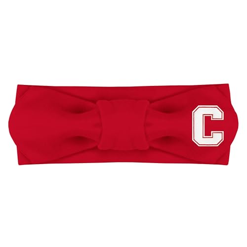 Creative Knitwear Cornell Big Red Infant Girls Red Solid Hair Knot Headband Embroidered Logo - Size Newborn - 4T