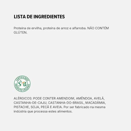 Proteína Vegetal biO2 Protein Alfarroba 908 g, Vegana e sem Glúten