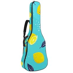 Housse de transport étanche pour guitare avec bandoulière réglable Jaune fruit citron Bleu, Multicolore 06, 42.9×16.9×4… - Les Beatles, Paul McCartney, John Lennon, RIngo Starr, George Harrison