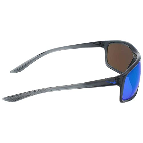 Nike EV1113-012 Adrenaline Sunglasses Dark Grey/Blue Frame Color, Grey With Blue Mirror Lens by Nike - Image 4