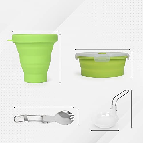 image for Wealers Camping Cookware & Dinnerware Set- 10 Pieces Aluminum Pots and