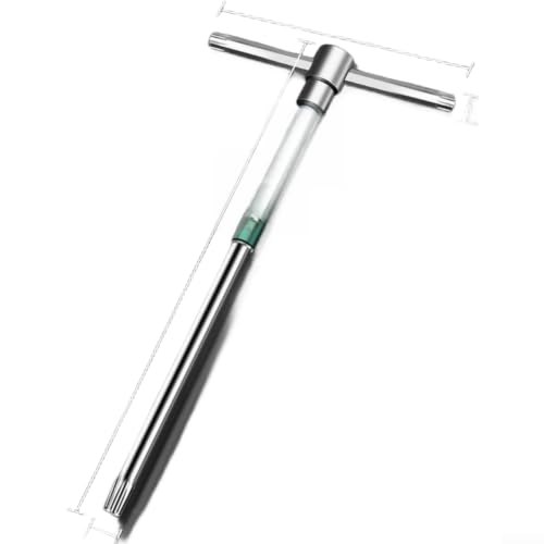 Tipo T para llave torx, barra deslizante giratoria de alta velocidad T10/T15, guía completa hexagonal interna cruzada extendida para taller profesional (A)