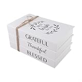 Décoration rustique de ferme : transformez votre espace de vie avec ces 3 charmants livres de simulation livrés avec une corde de chanvre naturel, mesurant 26,7 x 17 x 4,2 cm chacun, parfaits pour créer une esthétique authentique de ferme sur les étagères, les tables basses, les cheminées ou les présentoirs d'entrée.