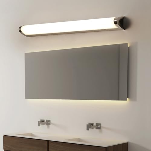 Applique murale longue bande LED moderne éclairage vanité chrome