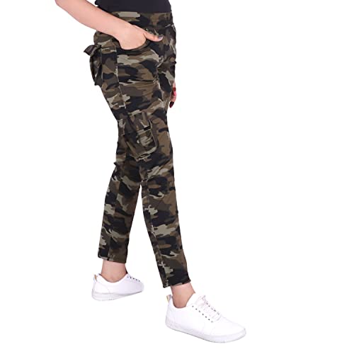 Image of Camouflage Dry-Fit Women Six Pocket Trackpant,Joggers,Sports Gym Pant Multi