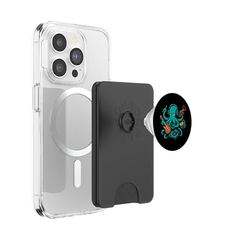 Graphique Pieuvre Amusant Jouant des Instruments de Musique PopSockets PopWallet pour MagSafe – vue 3