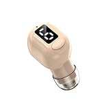 Single Invisible Bluetooth Earbuds Smallest Tiny Hidden Headphones for Work Small Sleep Ear Buds Mini Spy Microphone Wireless Hidden Secret Micro Earbuds for Small Ears Discreet Earpiece - Beige