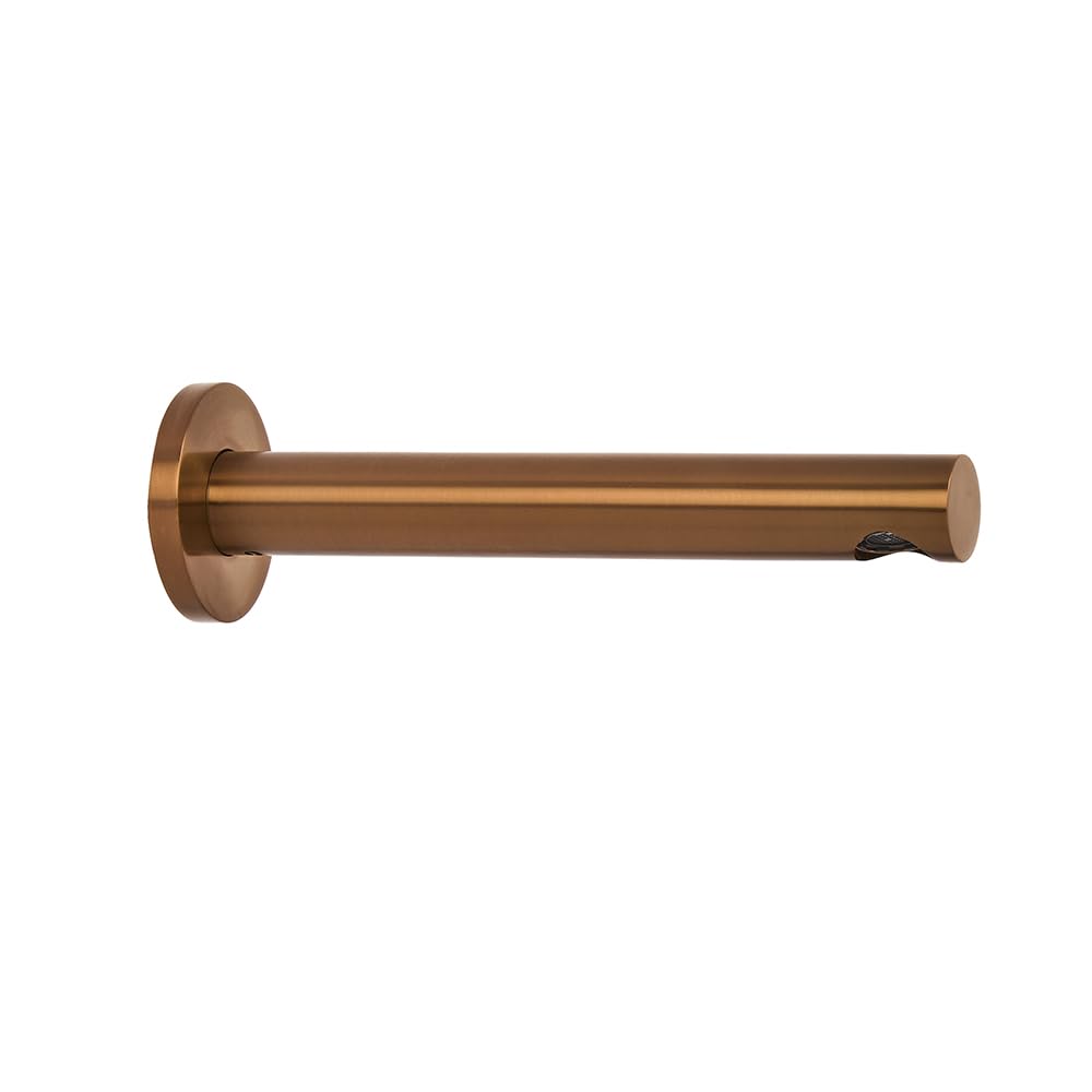Milano Brushed Copper Otto - Modern Wall Mounted Bath Or Bathroom Basin Spout - Size 0.551155655