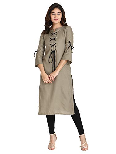 Image of DHRUVI TRENDZ Women's Rayon Kurta