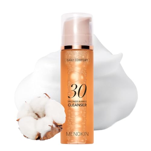 MENOKIN Cotton Cloud Bubble Cleanser [Daily Comfort] Betaine for Lasting Hydration Low pH for Sensitive skin Non-Stripping Daily Gentle Face Wash Foaming bubbles Korean Skincare 5.07 fl. oz