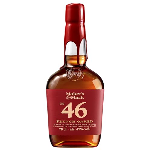 Maker's Mark 46 Kentucky Straight Bourbon Whisky - French Oak Barrel Finish - Rich Notes of Vanilla, Caramel and Baking Spice - 70cl