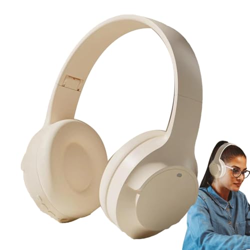 Cuffie sovrauricolari – suono ottimale ovunque, cuffie sovrauricolari pieghevoli senza fili, comode cuffie con cancellazione del rumore, cuffie wireless per donne e uomini, leggere
