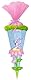 Ursus 9870003 - Schultüte Bastelset Easy Line Elfe, sechseckig, Höhe ca. 68 cm, Duchmesser ca. 20 cm, diverse Stanzteile, teilweise beglittert, inklusive Bastelanleitung, ideal für die Einschuluung
