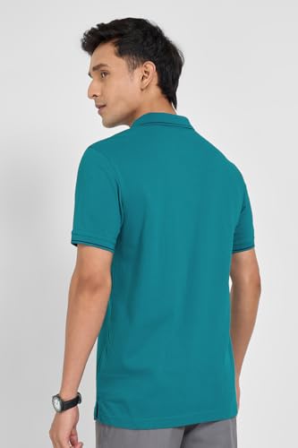 Image of Peregrine by Pantaloons Men's Solid Slim Fit Polo Shirt