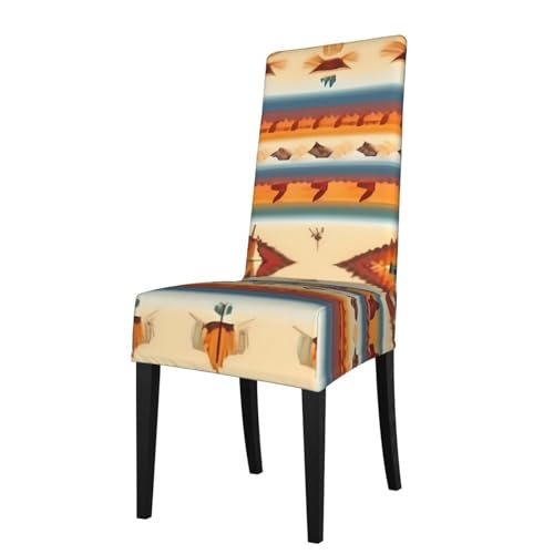 Housse de chaise extensible imprimé amérindien protection de chaise repas