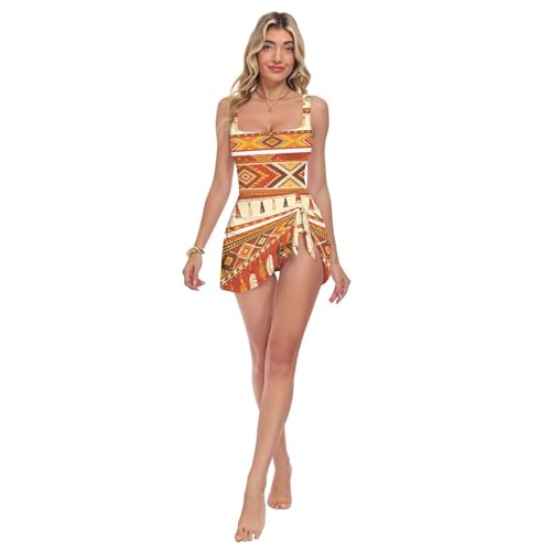 Maillot de bain une pièce vintage gainant à bretelles larges pour femme et plage